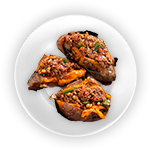Jacket Potato With Curry Goat 
